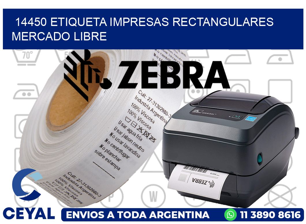14450 ETIQUETA IMPRESAS RECTANGULARES MERCADO LIBRE
