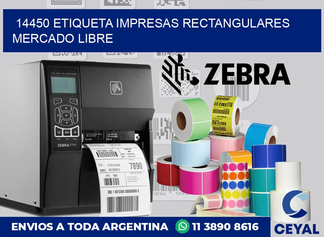 14450 ETIQUETA IMPRESAS RECTANGULARES MERCADO LIBRE