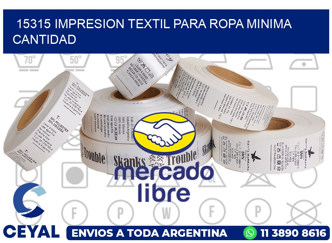 15315 IMPRESION TEXTIL PARA ROPA MINIMA CANTIDAD