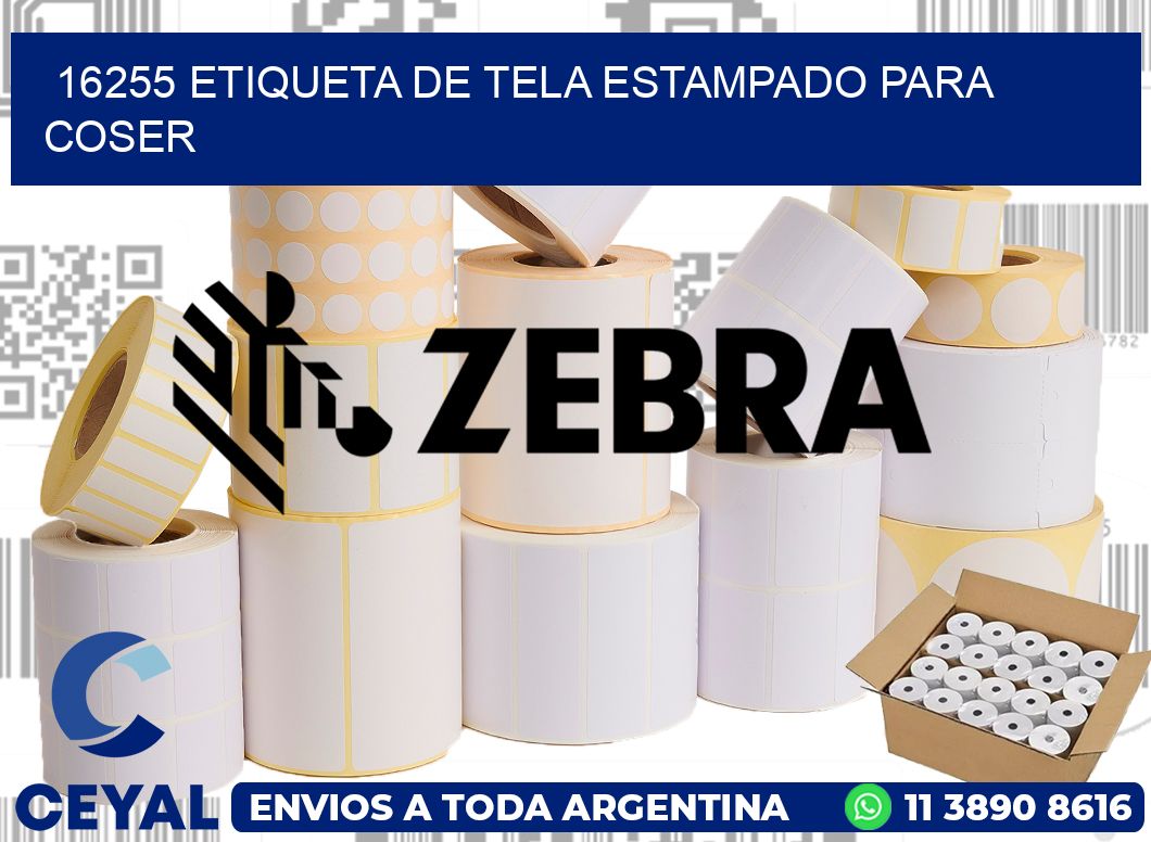 16255 ETIQUETA DE TELA ESTAMPADO PARA COSER