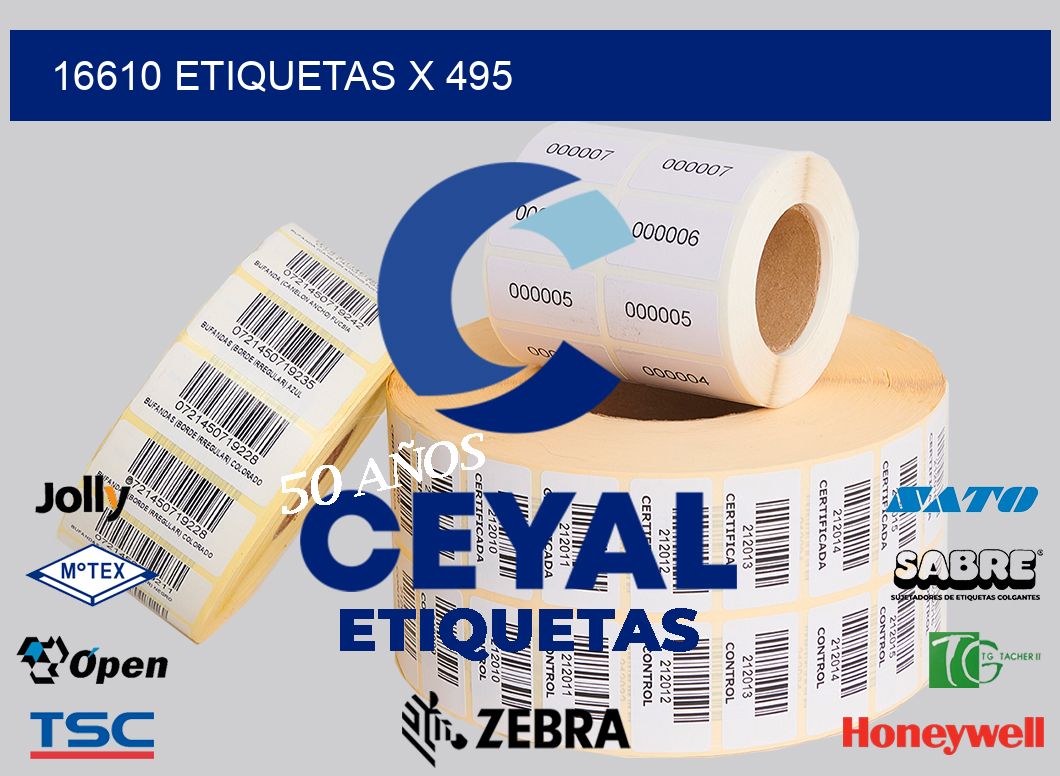 16610 Etiquetas x 495
