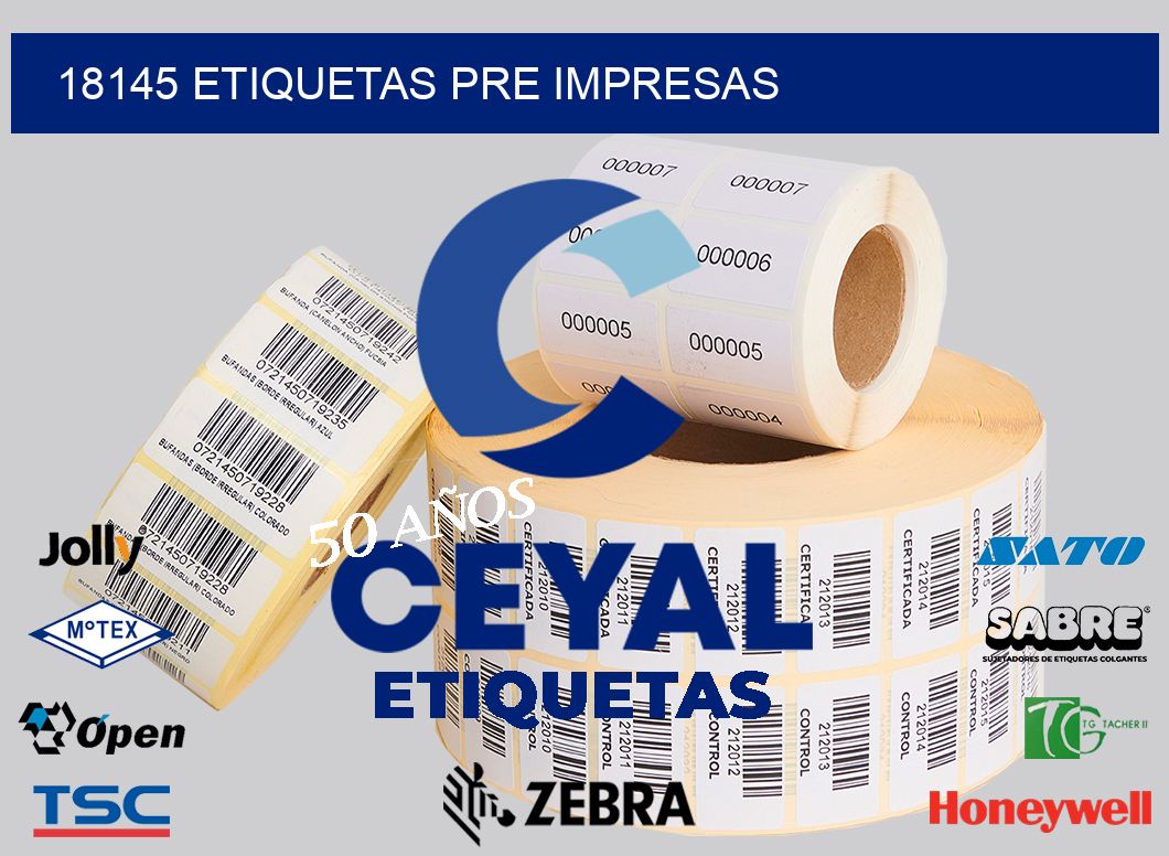 18145 ETIQUETAS PRE IMPRESAS