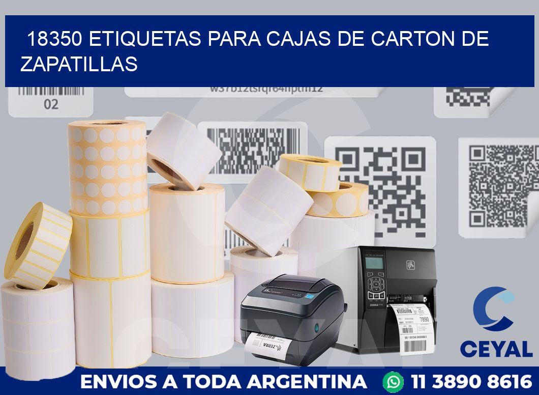 18350 ETIQUETAS PARA CAJAS DE CARTON DE ZAPATILLAS