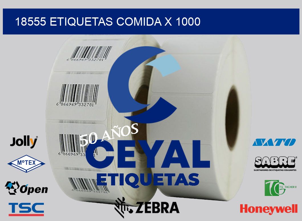 18555 etiquetas comida x 1000
