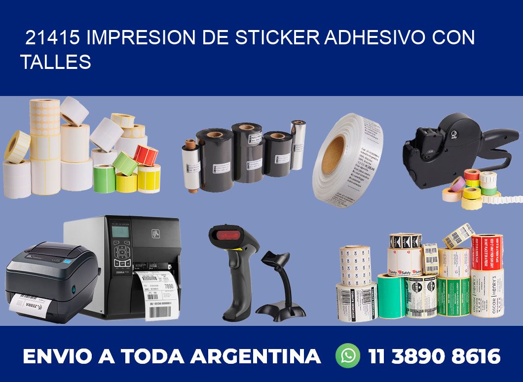 21415 IMPRESION DE STICKER ADHESIVO CON TALLES