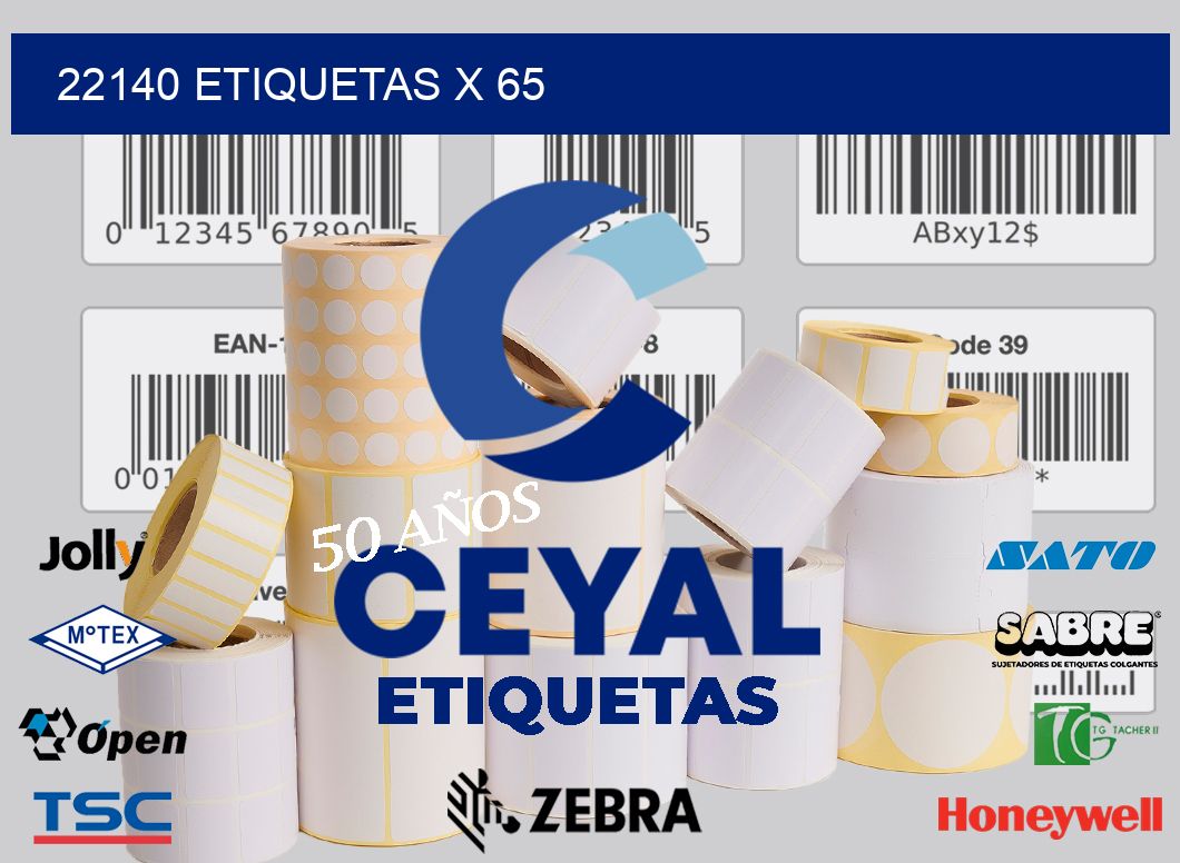 22140 Etiquetas x 65