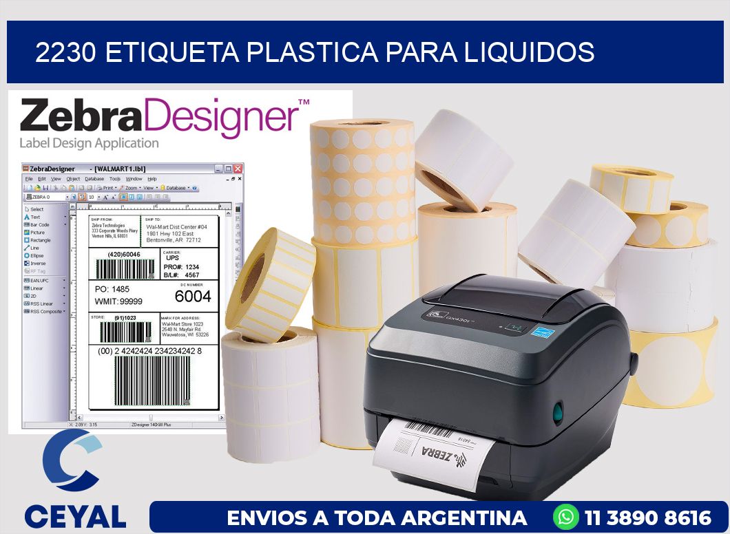 2230 ETIQUETA PLASTICA PARA LIQUIDOS