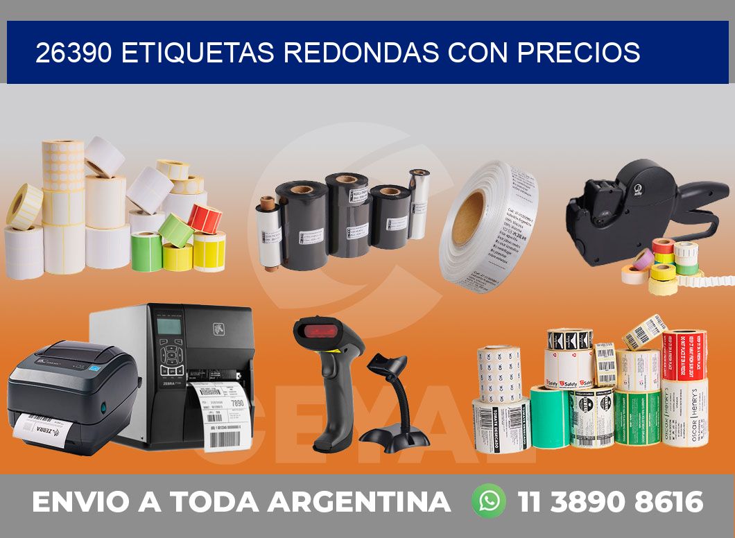 26390 ETIQUETAS REDONDAS CON PRECIOS
