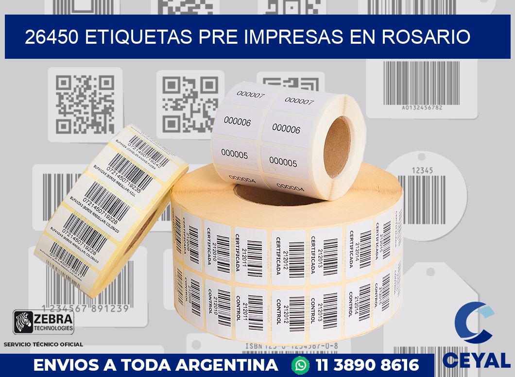 26450 ETIQUETAS PRE IMPRESAS EN ROSARIO