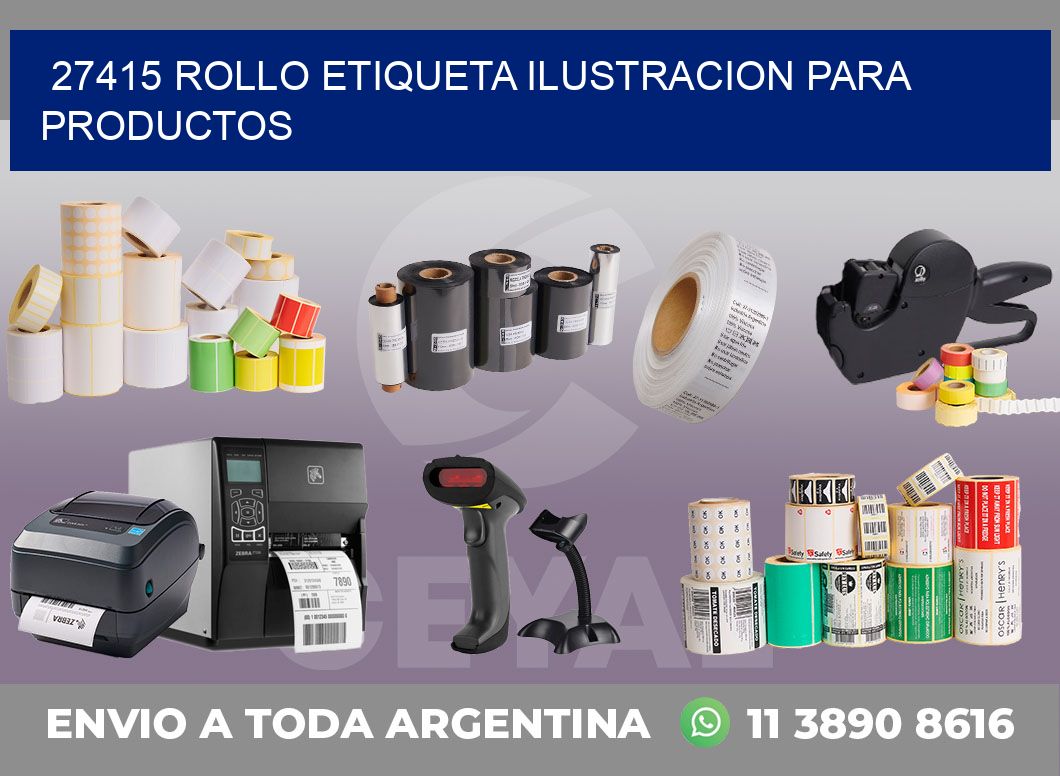 27415 ROLLO ETIQUETA ILUSTRACION PARA PRODUCTOS