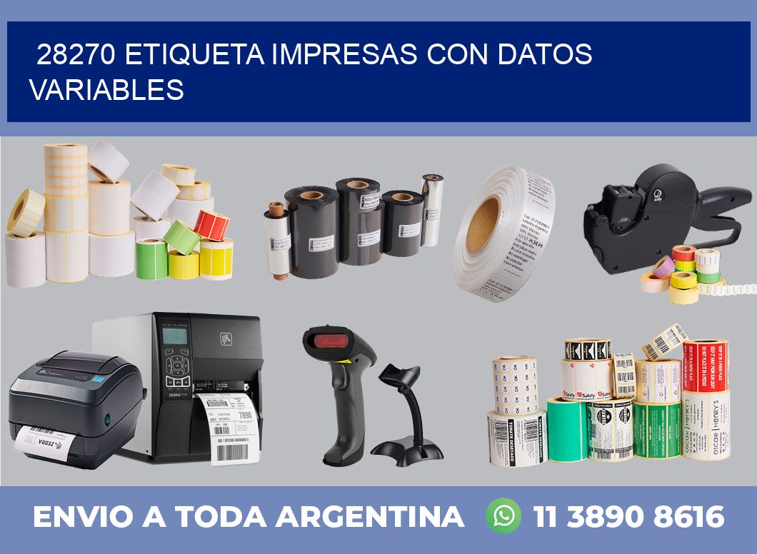 28270 ETIQUETA IMPRESAS CON DATOS VARIABLES