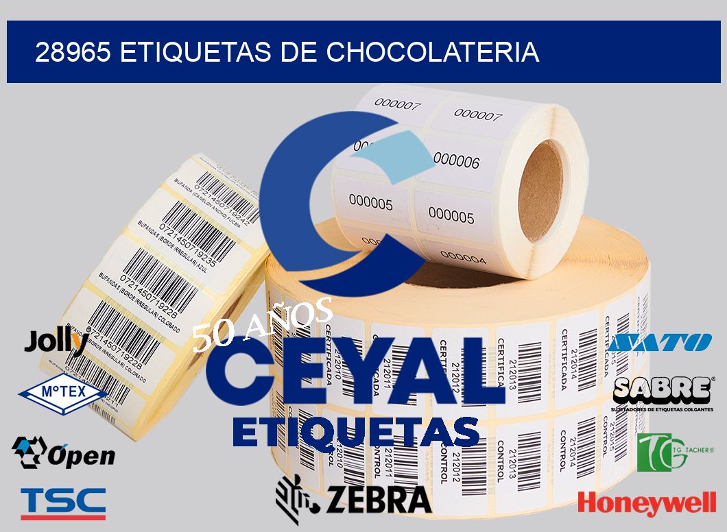 28965 ETIQUETAS DE CHOCOLATERIA