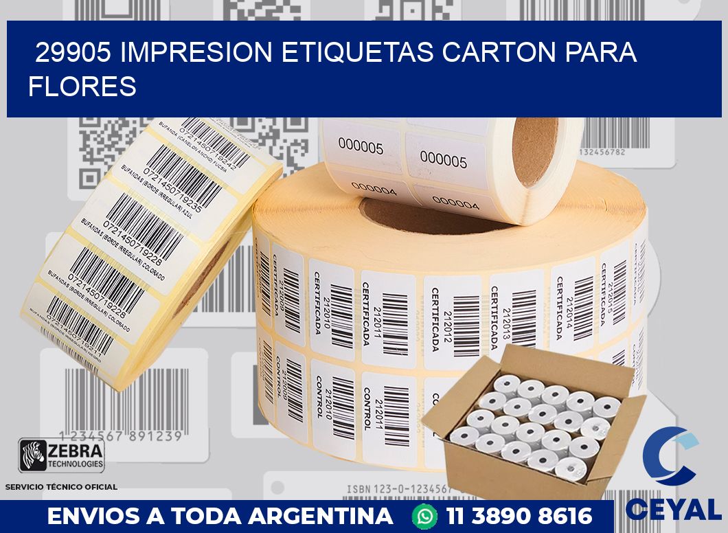 29905 IMPRESION ETIQUETAS CARTON PARA FLORES