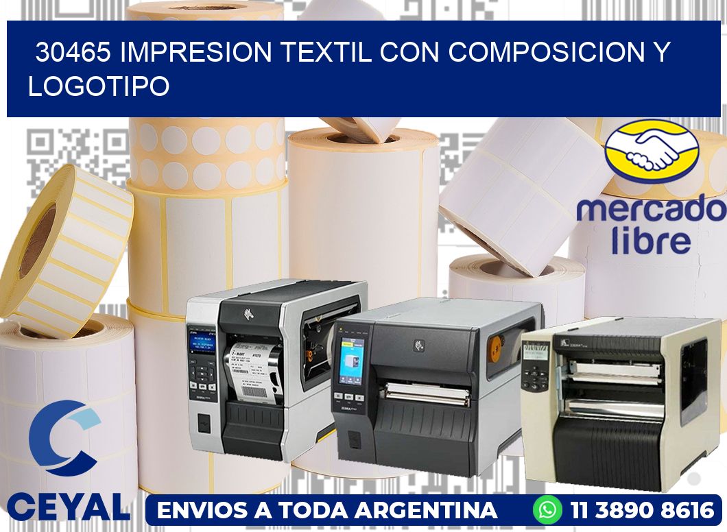 30465 IMPRESION TEXTIL CON COMPOSICION Y LOGOTIPO
