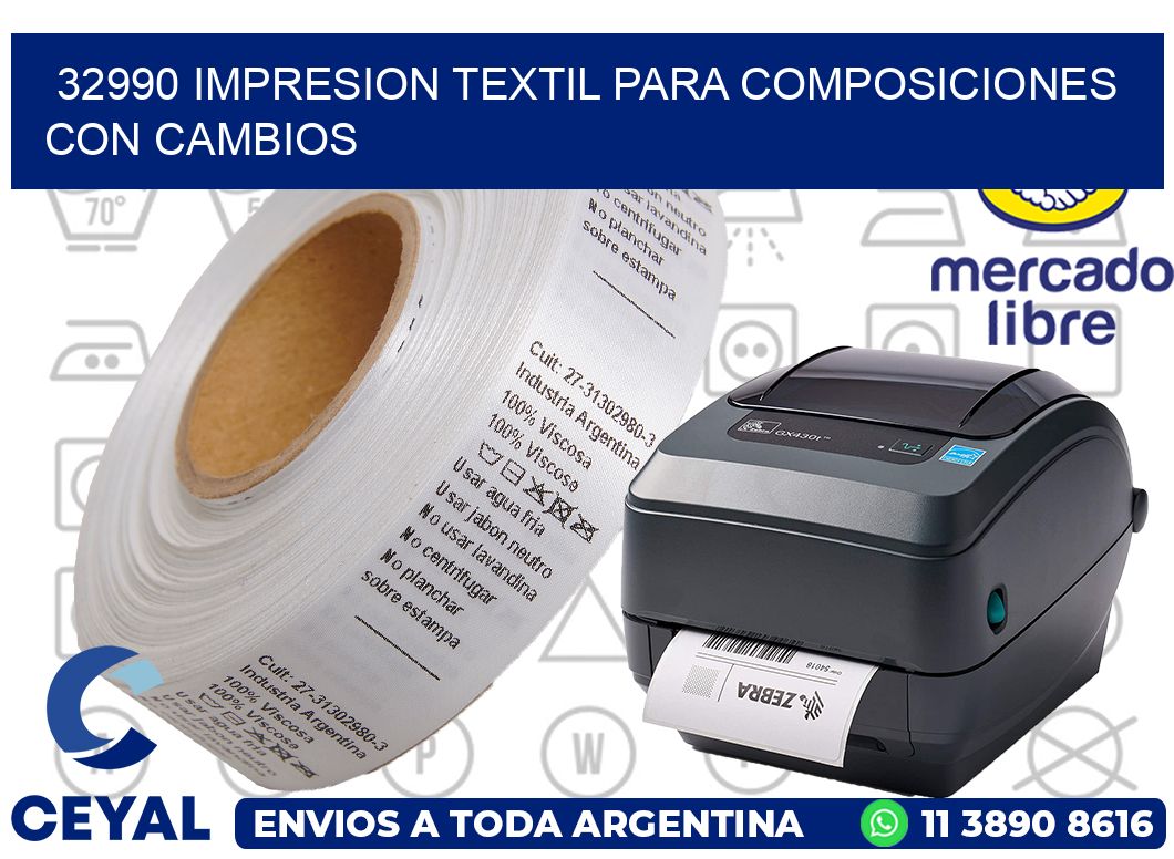32990 IMPRESION TEXTIL PARA COMPOSICIONES CON CAMBIOS