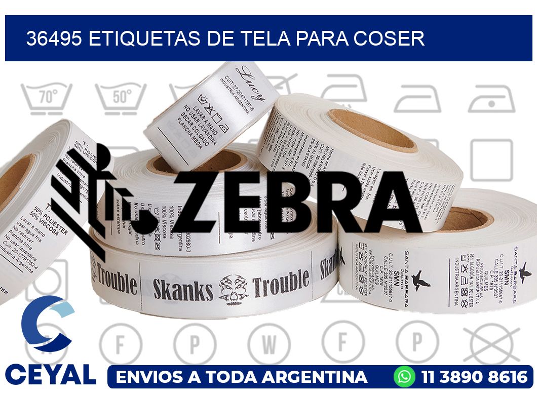 36495 ETIQUETAS DE TELA PARA COSER