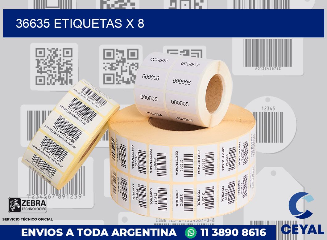 36635 Etiquetas x 8