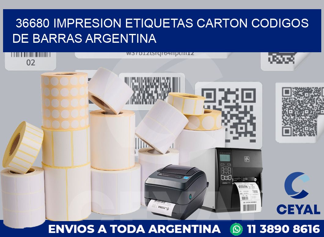 36680 IMPRESION ETIQUETAS CARTON CODIGOS DE BARRAS ARGENTINA