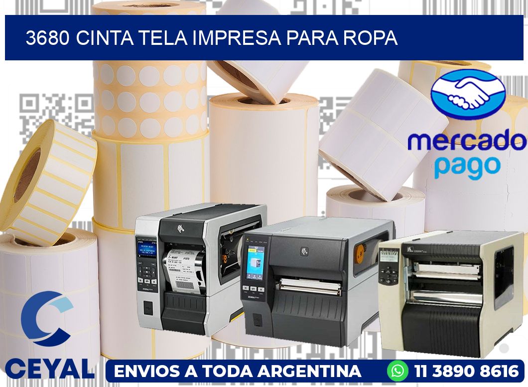 3680 CINTA TELA IMPRESA PARA ROPA