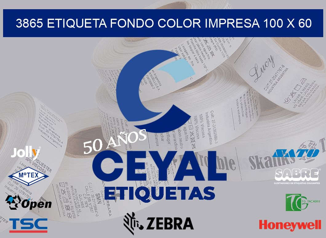 3865 ETIQUETA FONDO COLOR IMPRESA 100 X 60