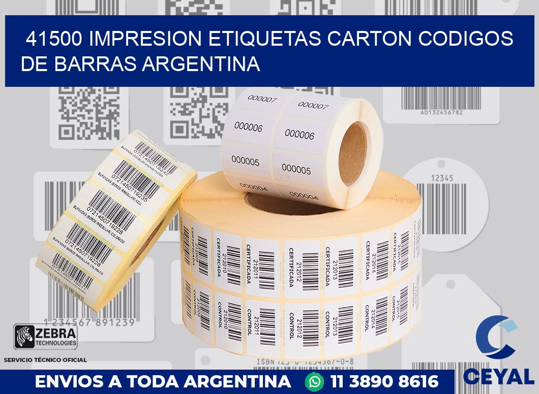 41500 IMPRESION ETIQUETAS CARTON CODIGOS DE BARRAS ARGENTINA
