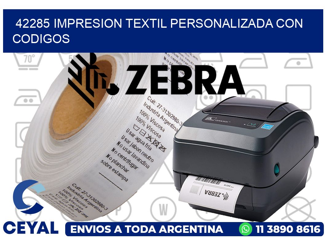 42285 IMPRESION TEXTIL PERSONALIZADA CON CODIGOS