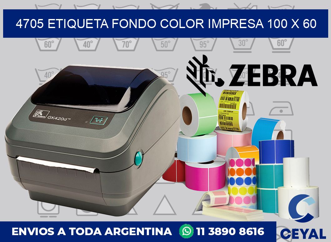 4705 ETIQUETA FONDO COLOR IMPRESA 100 X 60