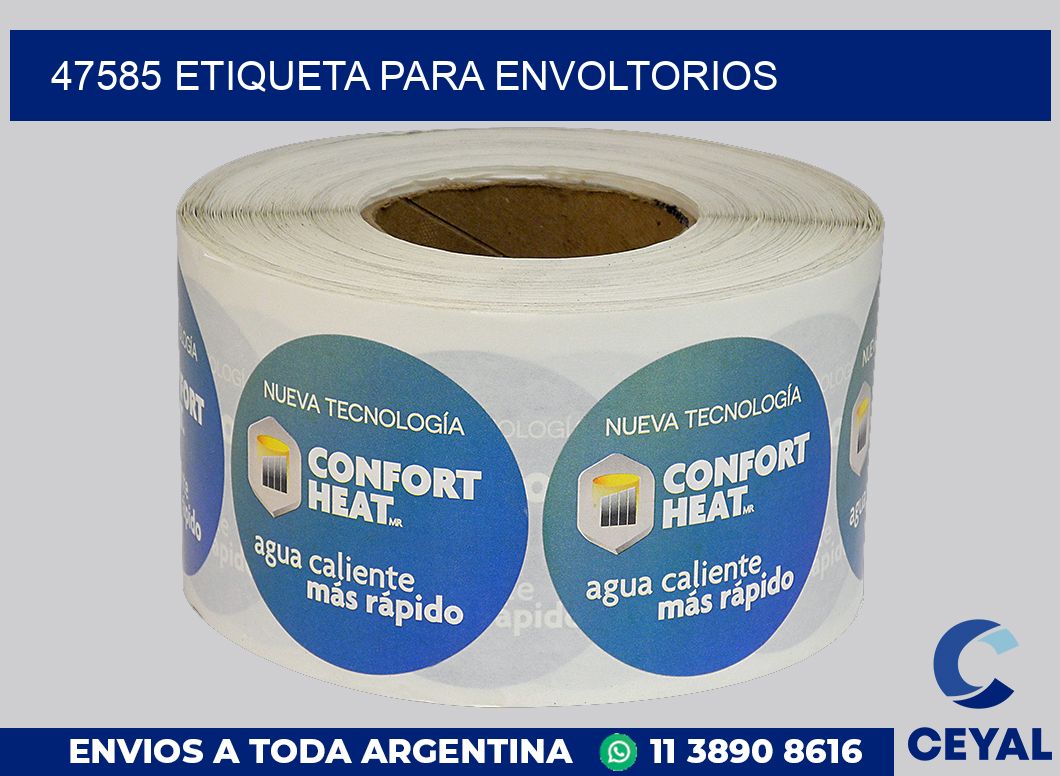 47585 ETIQUETA PARA ENVOLTORIOS