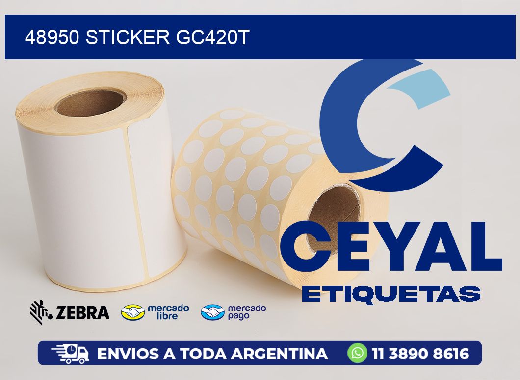48950 STICKER GC420T