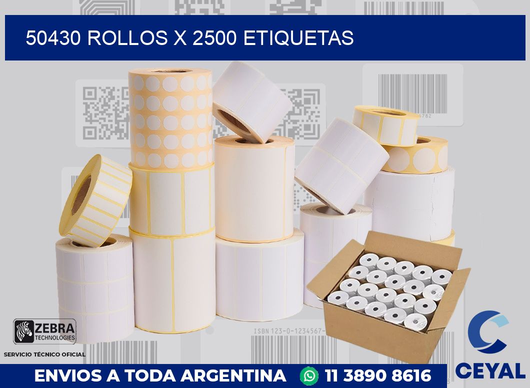 50430 Rollos x 2500 etiquetas