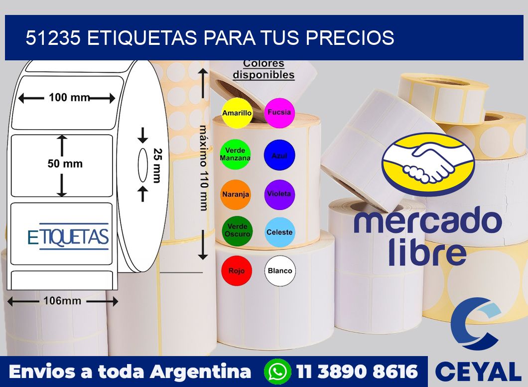 51235 ETIQUETAS PARA TUS PRECIOS
