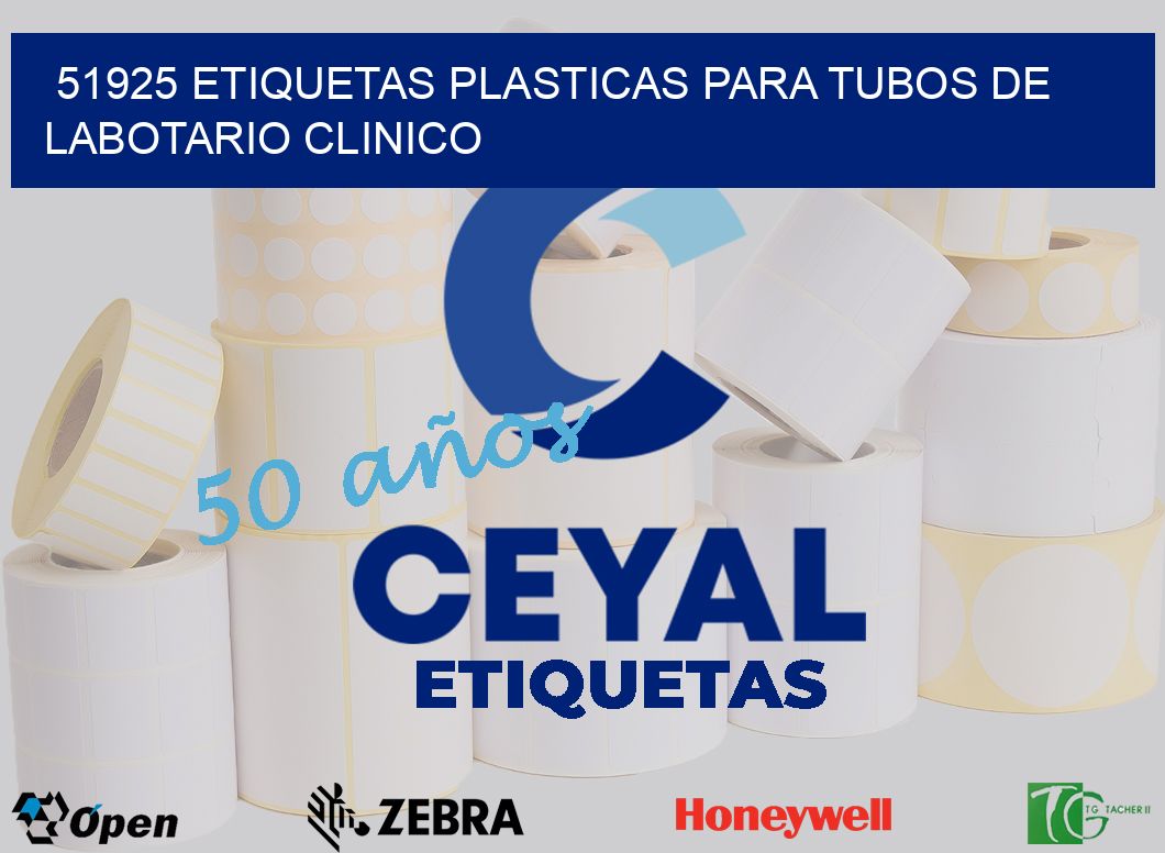 51925 ETIQUETAS PLASTICAS PARA TUBOS DE LABOTARIO CLINICO