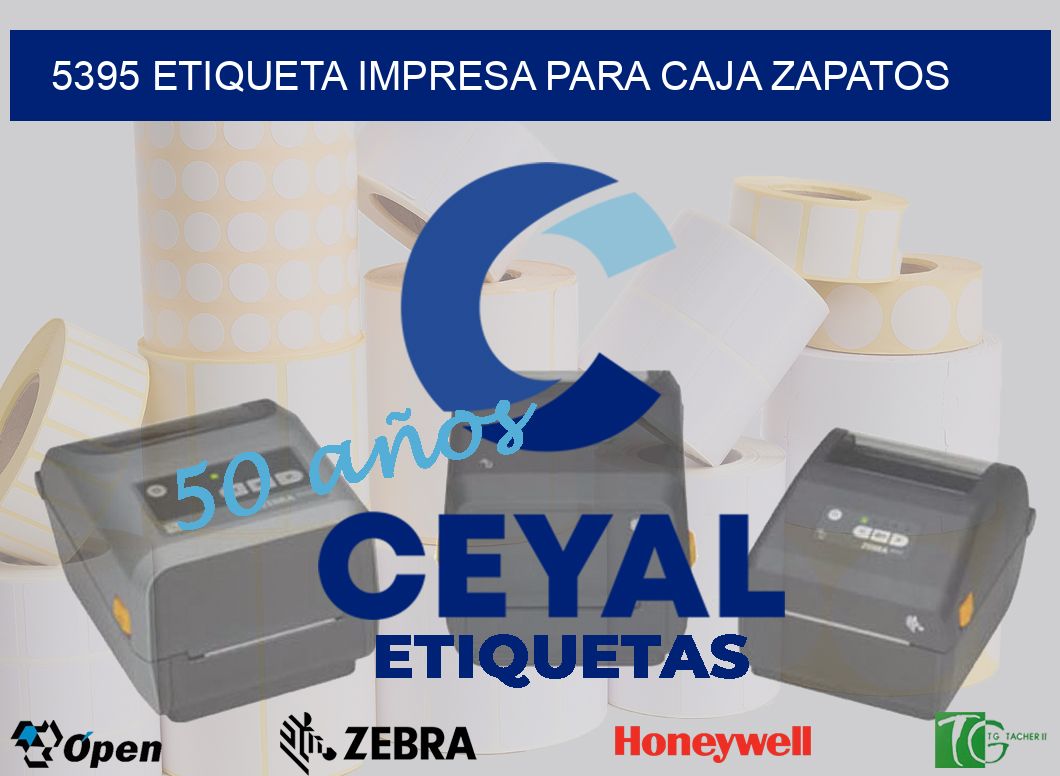5395 ETIQUETA IMPRESA PARA CAJA ZAPATOS