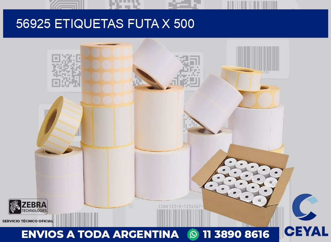 56925 etiquetas futa x 500