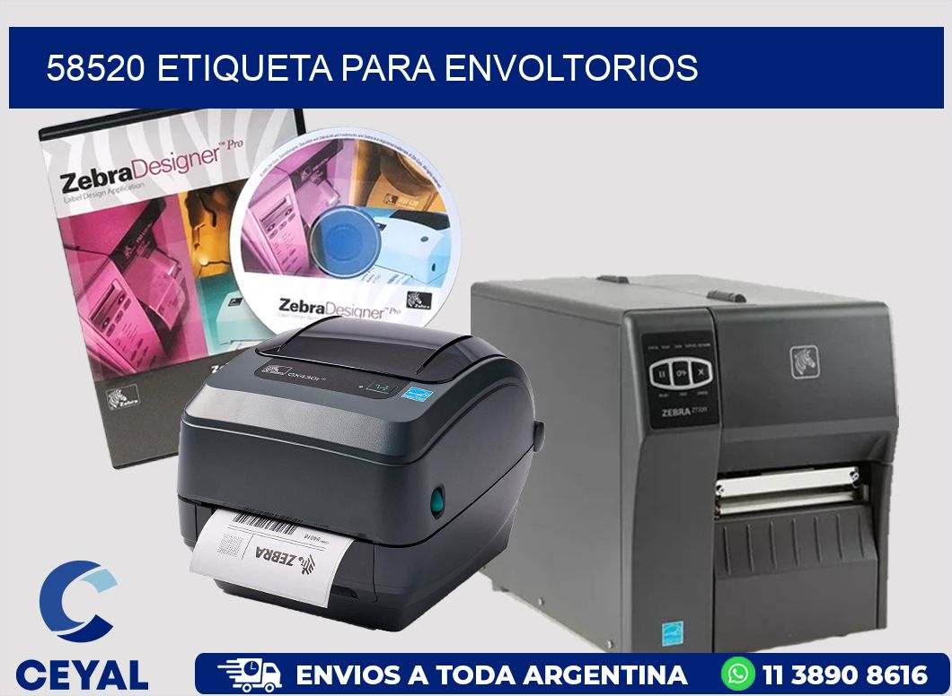 58520 ETIQUETA PARA ENVOLTORIOS