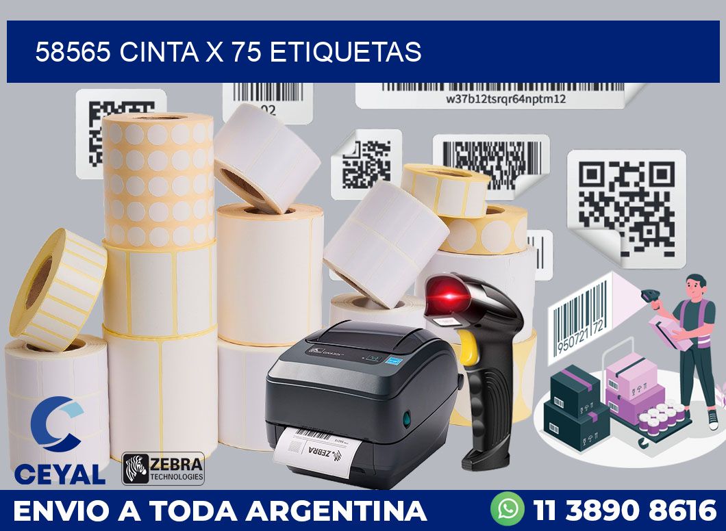 58565 cinta x 75 etiquetas