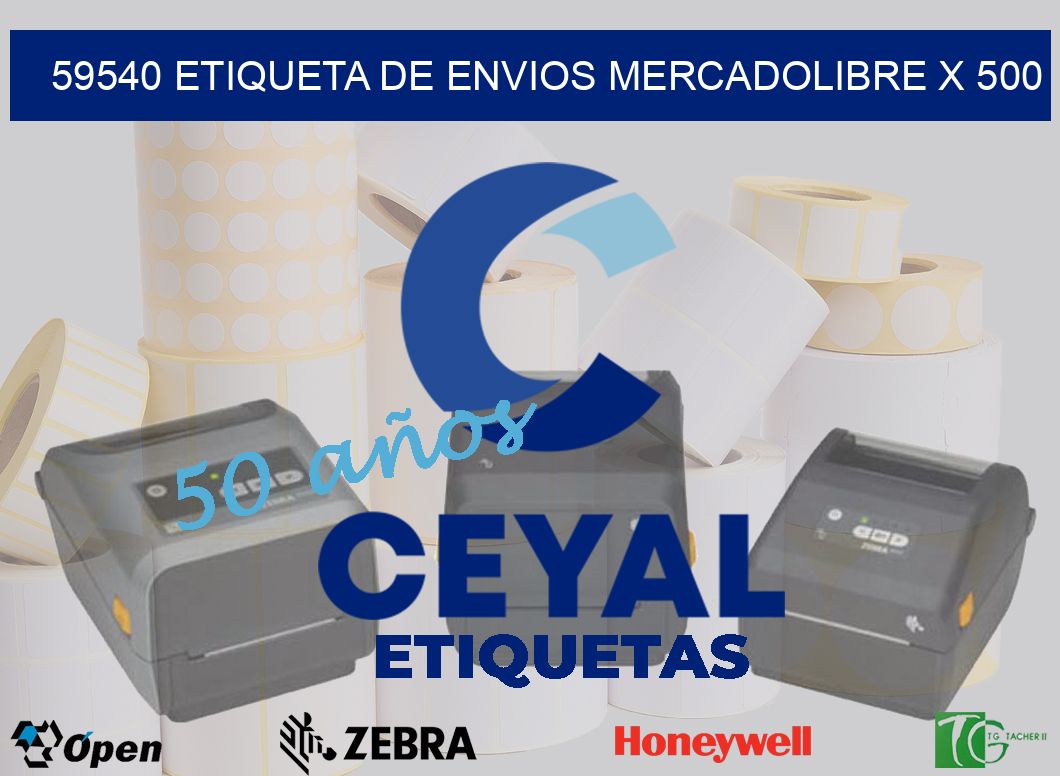 59540 etiqueta de envios mercadolibre x 500