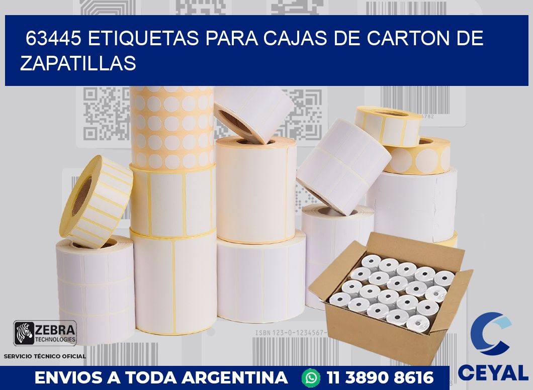 63445 ETIQUETAS PARA CAJAS DE CARTON DE ZAPATILLAS