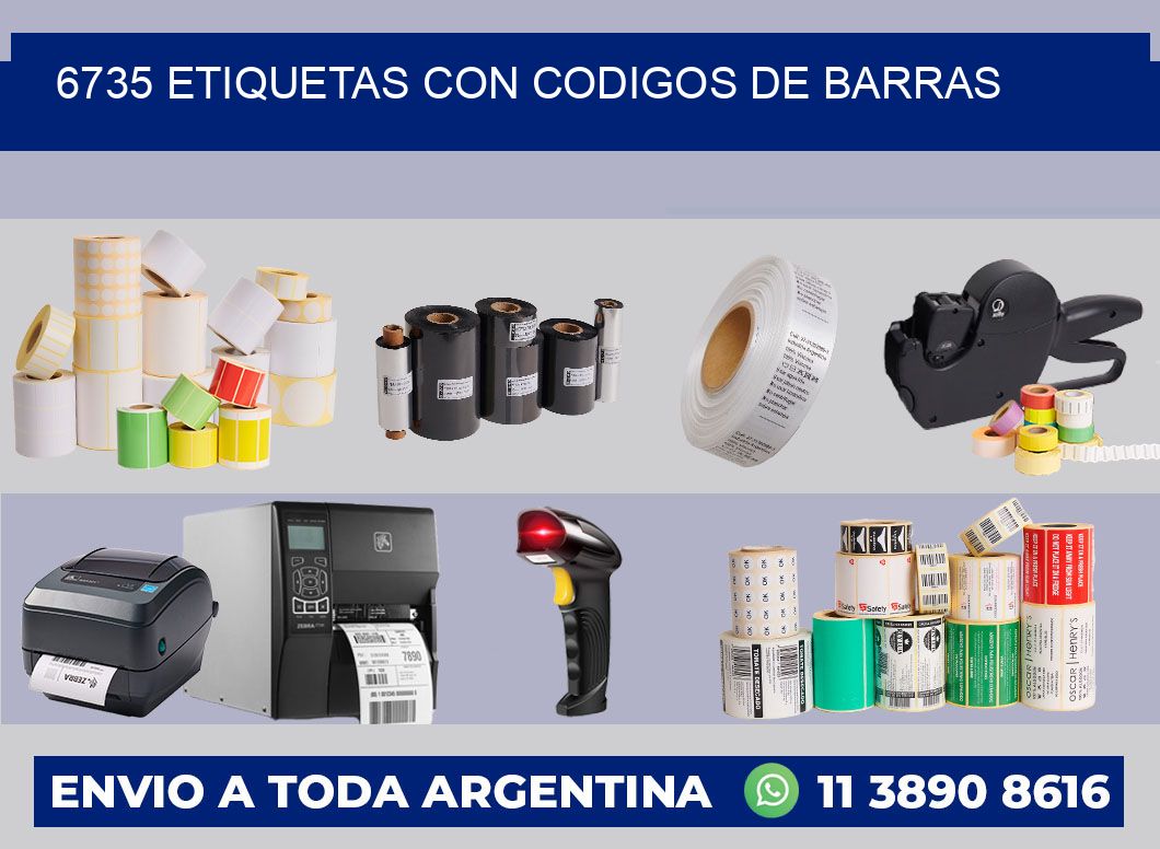 6735 ETIQUETAS CON CODIGOS DE BARRAS