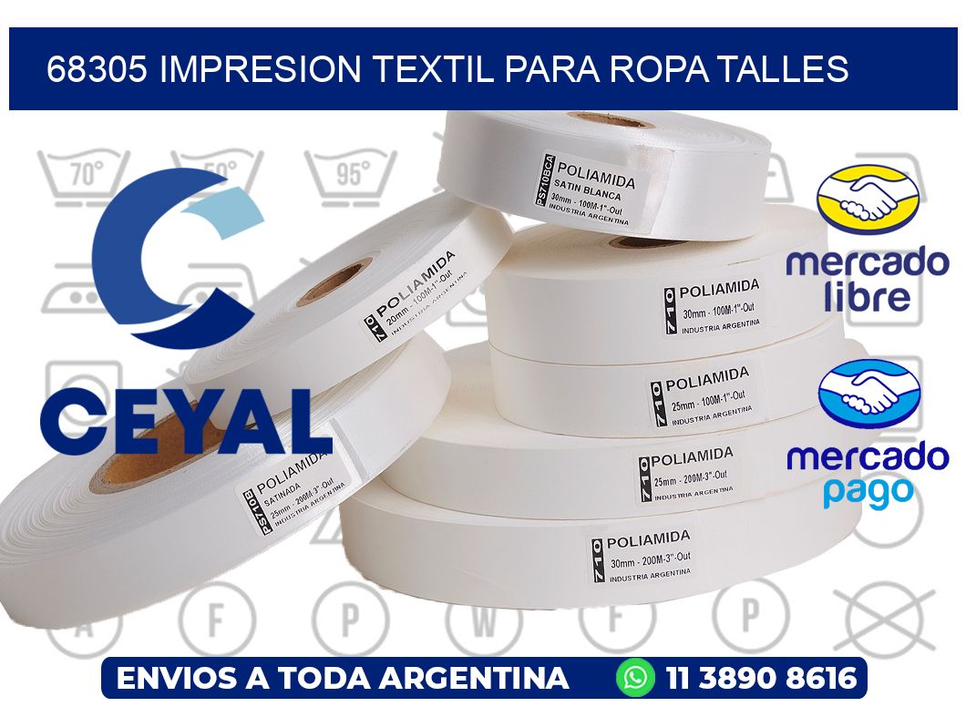 68305 IMPRESION TEXTIL PARA ROPA TALLES