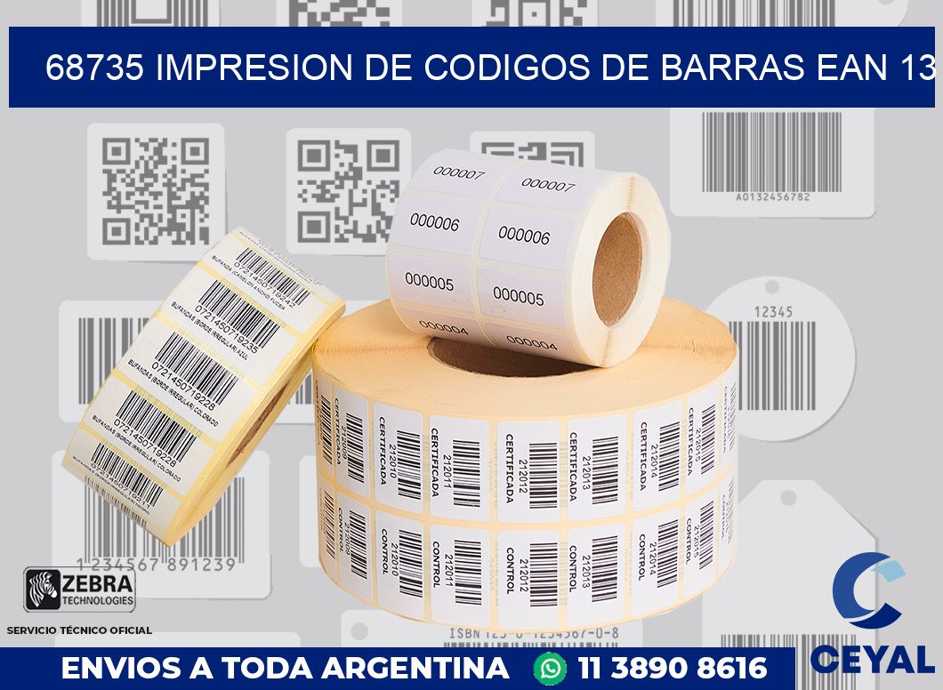 68735 IMPRESION DE CODIGOS DE BARRAS EAN 13