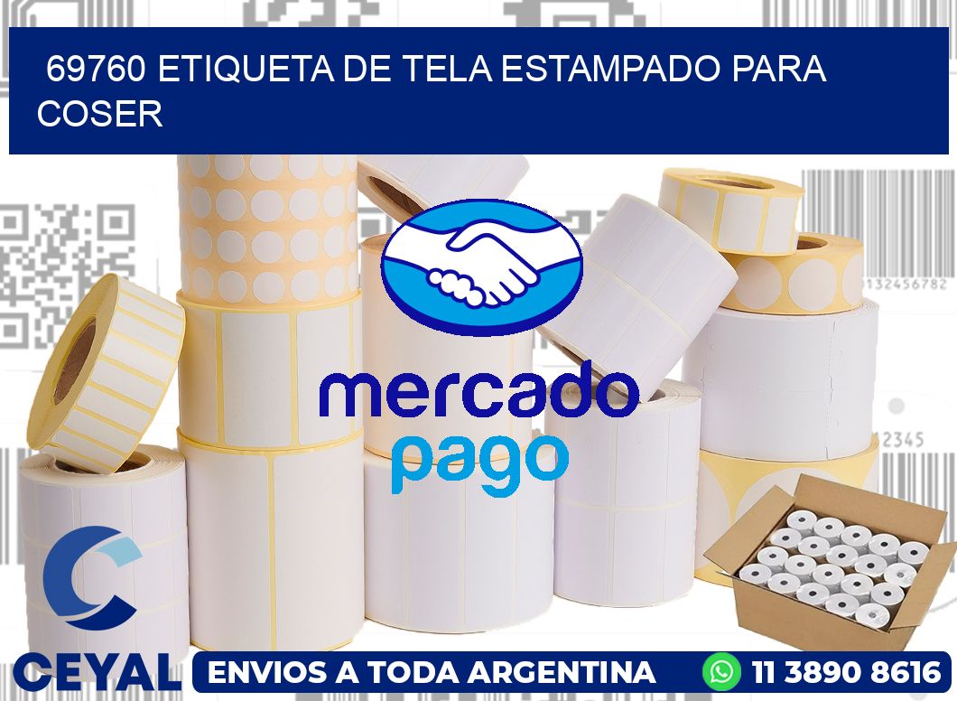 69760 ETIQUETA DE TELA ESTAMPADO PARA COSER