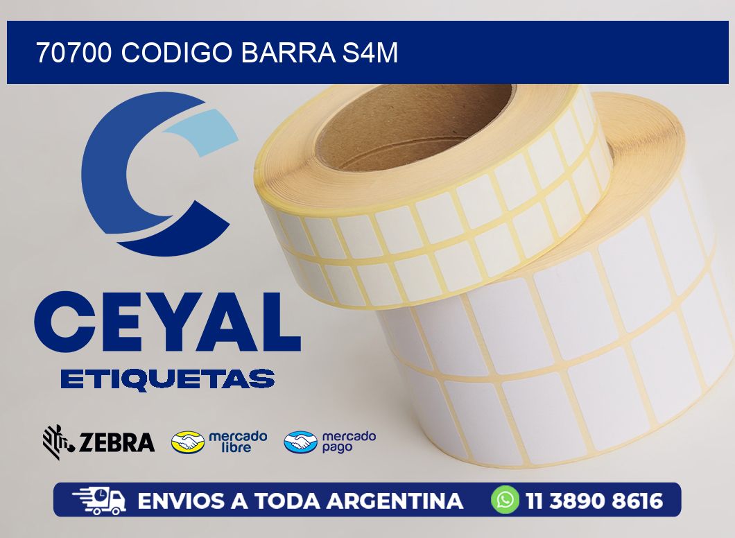 70700 CODIGO BARRA S4M