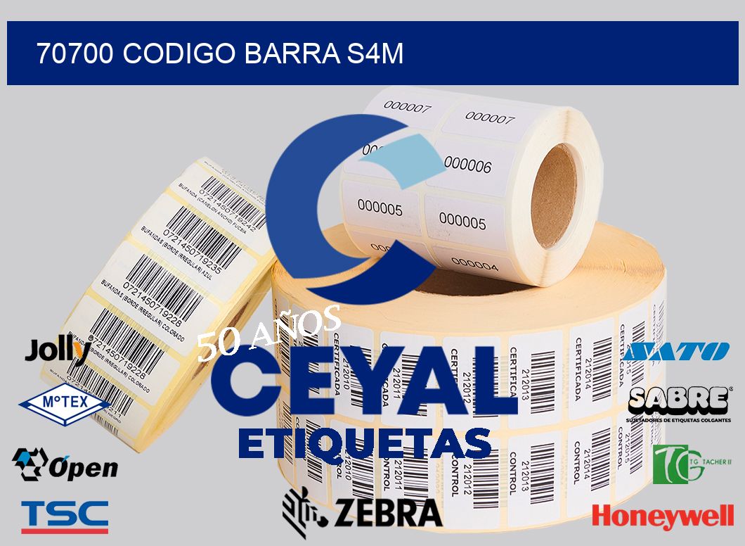 70700 CODIGO BARRA S4M