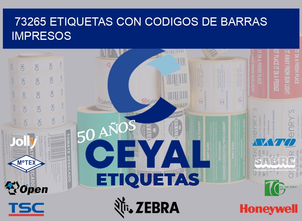 73265 ETIQUETAS CON CODIGOS DE BARRAS IMPRESOS