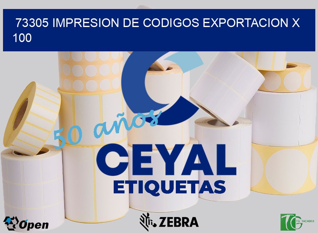 73305 impresion de codigos exportacion x 100