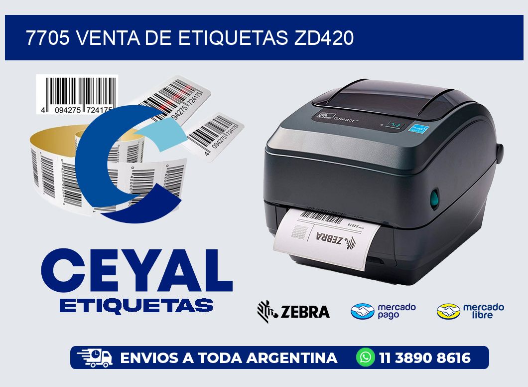7705 VENTA DE ETIQUETAS ZD420