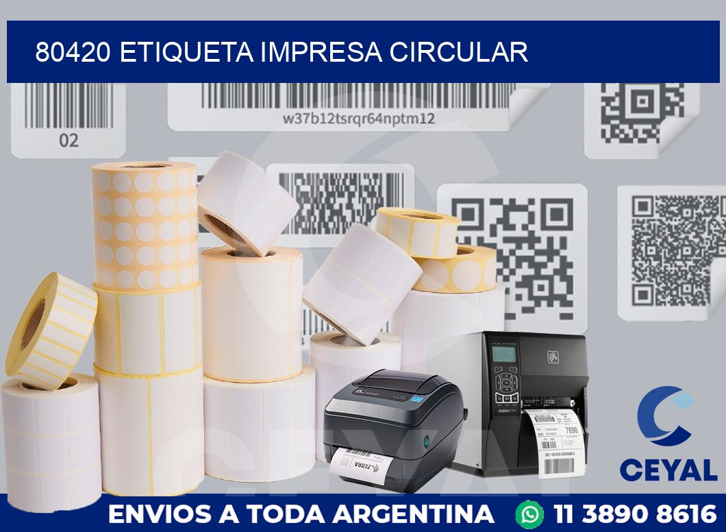 80420 ETIQUETA IMPRESA CIRCULAR