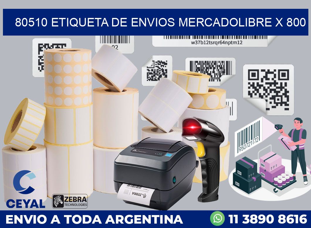 80510 etiqueta de envios mercadolibre x 800