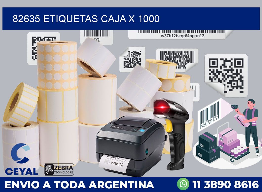 82635 etiquetas caja x 1000